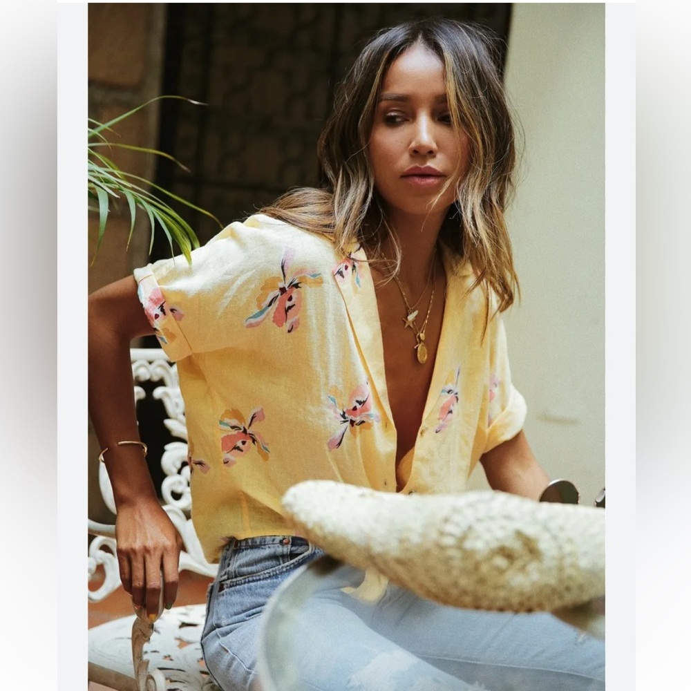 Rails tie-front linen blouse